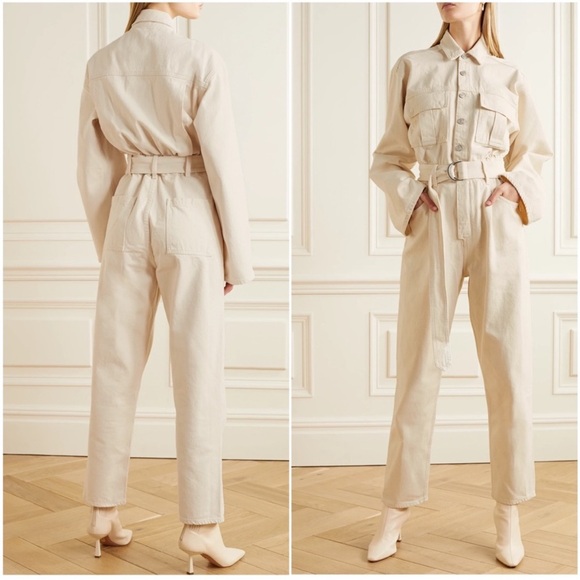 AGOLDE Tatum Denim Jumpsuit Cream - Picture 14 of 14